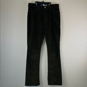 Old Navy Extra High Rise Kicker Boot Cut green corduroy jeans size 8